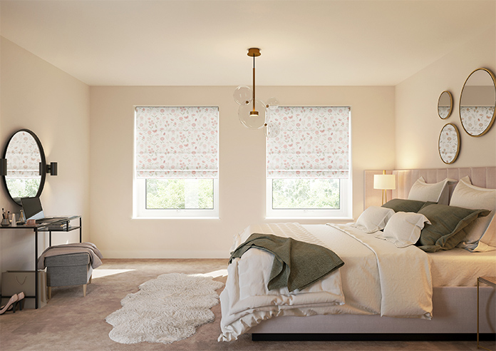 Floral Whimsy, Blush - Roman Blind - Image 8
